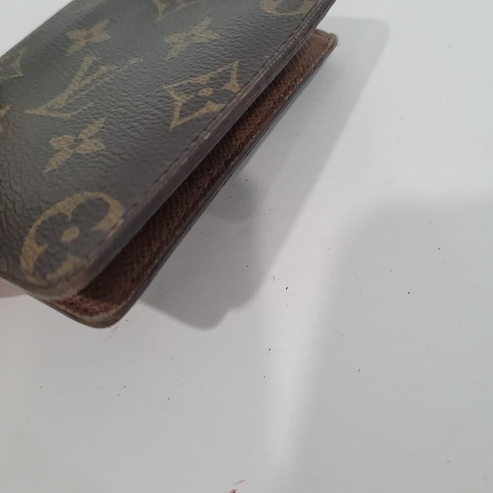 Vintage Louis Vuitton Men's LV Brown Bi-Fold Leather Wallet Monogram Card Bill - Picture 12 of 13